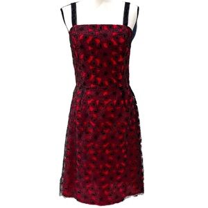 Options by Shani Red Black Lace Dress 10